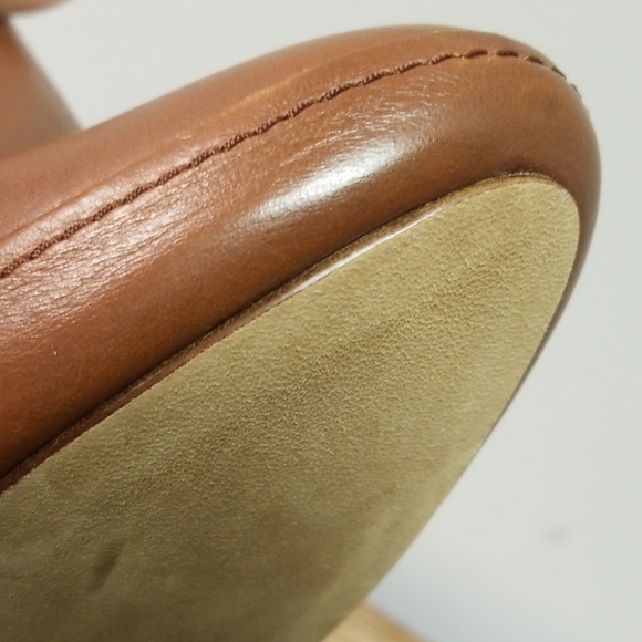 Vince Brown Leather Block Heel Mule Pumps - Picture 6 of 8